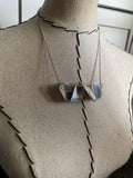 Abstract Wave Necklace with stainless steel chain