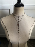 Wood Drop Pendant Necklace- Small Pendant