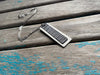 Textured Black Leather and Silver Pendant Necklace