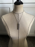 Leather and Silver Necklace- Metal and Leather Necklace