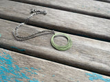 Green Circles Necklace- Lightweight Necklace