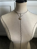 Circle Wood and Cloudy Pendant Necklace on your choice of chain