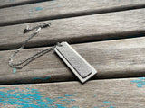 Sparkle Leather Silver Pendant Necklace - Brushed Aluminum