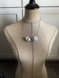 Abstract Wave Necklace with stainless steel chain