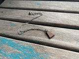 Wood Drop Pendant Necklace- Small Pendant