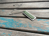 Green Leather and Aluminum Necklace