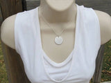Inspirational Quote Necklace: "clear your mind of can't"- textured pendant