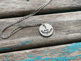 Inspirational Quote Necklace: "I am complete"