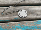 Inspirational Quote Necklace: "sisters by choice"