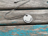 Inspirational Quote Necklace: "serendipity"
