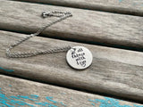 Inspirational Quote Necklace: "do all things with love"