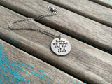 Inspirational Quote Necklace: "losing my mind one kid at a time"