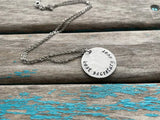 Inspirational Quote Necklace: "best secretary ever" -textured pendant