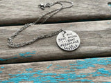 Inspirational Quote Necklace: "I am your mom...your argument is invalid"- textured pendant