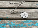 Inspirational Quote Necklace: "clear your mind of can't"- textured pendant