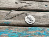 Inspirational Quote Necklace: "stay humble & hustle hard"- textured pendant