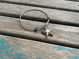 SALE- Star Bangle Bracelet- Adjustable Charm Bracelet