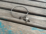 SALE- Star Bangle Bracelet- Adjustable Charm Bracelet