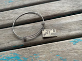 SALE- Postcard Charm Bangle Bracelet