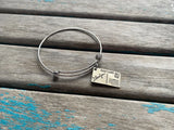 SALE- Postcard Charm Bangle Bracelet