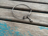 SALE- Wrench Charm Bangle Bracelet - Adjustable Jewelry