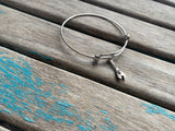 SALE- Wrench Charm Bangle Bracelet - Adjustable Jewelry
