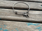 SALE- Donkey Charm Bangle Bracelet - Adjustable Animal Jewelry