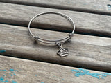 SALE- Crown Charm Bangle Bracelet