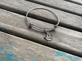 SALE- Crown Charm Bangle Bracelet