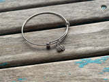 SALE- Pumpkin Bangle Bracelet- Adjustable Charm Bracelet