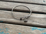 SALE- Pumpkin Bangle Bracelet- Adjustable Charm Bracelet