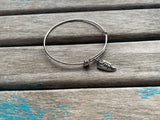 Shoe Charm Bangle Bracelet - Adjustable Jewelry
