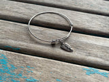 Shoe Charm Bangle Bracelet - Adjustable Jewelry