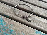 Shoe Charm Bangle Bracelet - Adjustable Jewelry