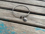 SALE- Baseball/Softball Charm Bangle Bracelet - Adjustable