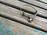 SALE- Crab Charm Bangle Bracelet - Adjustable