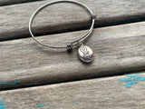 SALE- 'be true' Charm Bangle Bracelet - Adjustable