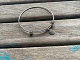 SALE- Seashell Charm Bangle Bracelet - Adjustable