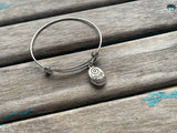 SALE- Laugh Often Charm Bangle Bracelet - Adjustable Bracelet