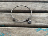 SALE- 'Love' Charm Bangle Bracelet - Adjustable