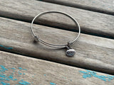 SALE- 'Love' Charm Bangle Bracelet - Adjustable