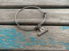SALE- Swimming Charm Bangle Bracelet - Adjustable Bracelet