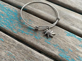 SALE- Sun Charm Bangle Bracelet - Adjustable