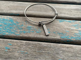 SALE- Ruler Charm Bangle Bracelet - Adjustable