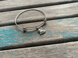 SALE- Bunny Charm Bangle Bracelet - Adjustable