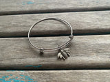 SALE- Bee Charm Bangle Bracelet - Adjustable Bracelet