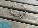 SALE- Bee Charm Bangle Bracelet - Adjustable Bracelet