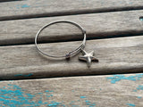 SALE- Star Bangle Bracelet- Adjustable Charm Bracelet
