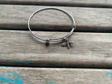 SALE Bug Charm Bangle Bracelet - Adjustable Jewelry