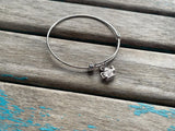 SALE- Teapot Charm Bangle Bracelet - Adjustable Jewelry